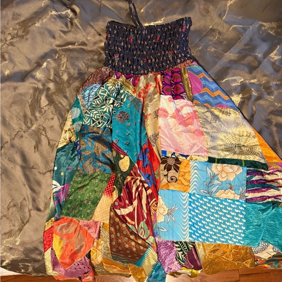 Colorful Patchwork Maxi Dress - Picture 2 of 4